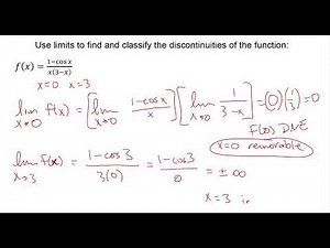 Classifying Discontinuities Homework Walkthrough