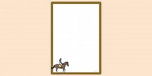 Simple Blank Horse Riding Page Border