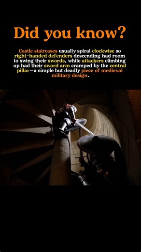 Why Castle Staircases Were Built to Kill Intruders #history