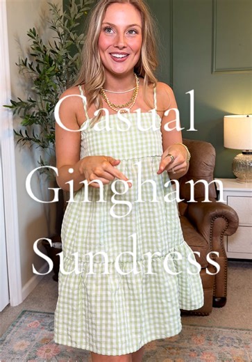 Chic Casual Gingham Sundress for Spring