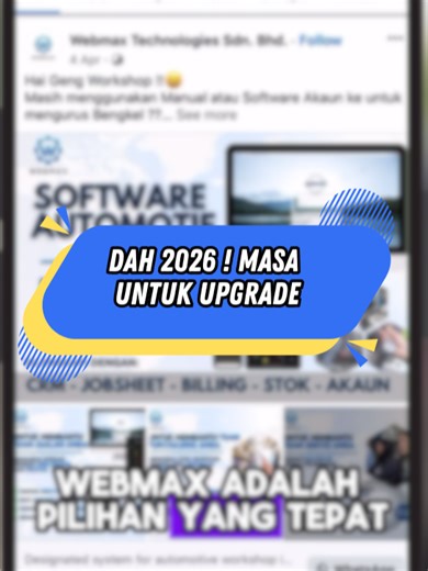 𝐒𝐢𝐬𝐭𝐞𝐦 𝐛𝐞𝐧𝐠𝐤𝐞𝐥 𝐛𝐮𝐚𝐭 𝐛𝐨𝐬 𝐩𝐞𝐧𝐢𝐧𝐠? 🤯 Data bercelaru, kerja lambat, staf pun keliru… Jangan risau, ada cara mudah untuk workshop anda ⚡ 👉 Klik Learn More untuk demo percuma ! #fypシ #webmax #workshopsoftware #bengkelkereta #automotive
