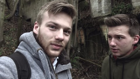 Military junkyard from 1943 - bombs and tanks left behind