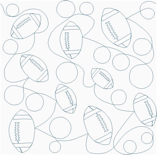 Football Meander – Edge-to-edge Quilting Design (digital Pattern) - Etsy Canada