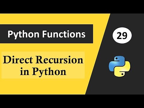 Recursion in Python | What is Direct Recursion in Python | Types of Recursion