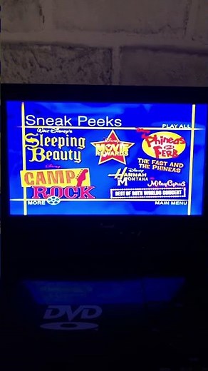 Sneak Peeks Menu from Wizards Of Waverley Place: Wizard School 2008 DVD