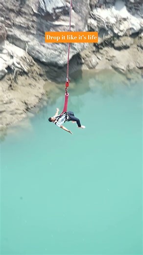 Drop it like it’s life #bungeejump #adventure #rishikesh #reelsindia #explorepage