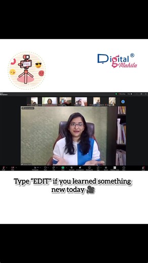 Digitalmahila on Instagram: "Today’s session with Saranya Ma’am was truly a game changer! 🚀 We explored basic editing skills in a trending way and understood how simple edits can create powerful impact on content. From reels transitions to clean cuts & viral-style presentation, every tip was super practical and easy to apply. This session added huge value to our content creation journey. ✨ 💬 What is your biggest learning from today’s session? Comment below & let’s grow together! 👇 #digitalmah