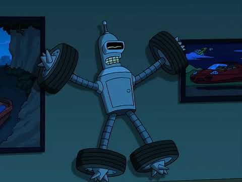 Bender turns into a were-car!