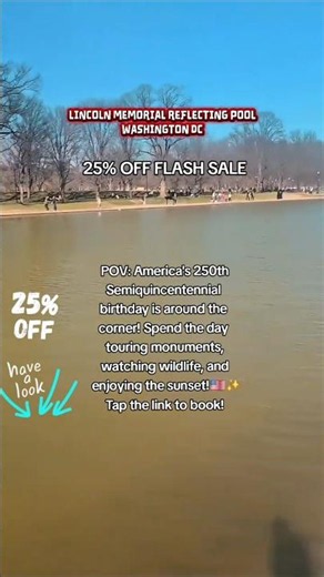 Reflecting Pool Monuments Tour For Half Price #vacation #sightseeing