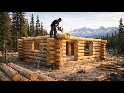 Man Builds an Off-Grid Log Cabin in Alaska | Start to Finish by ‪@ThisIsMyAlaska‬