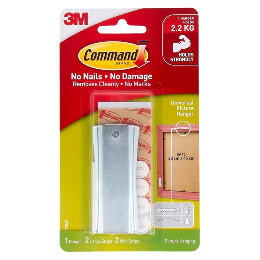 Command™ Large Metal Adhesive Universal Picture Hanger - 1 Pack - Large