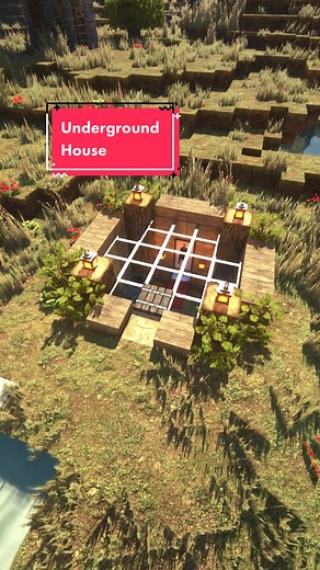 Underground house #minecraft #fyp #fy #foryoupage #minecraftbuilding #viral #tutorial