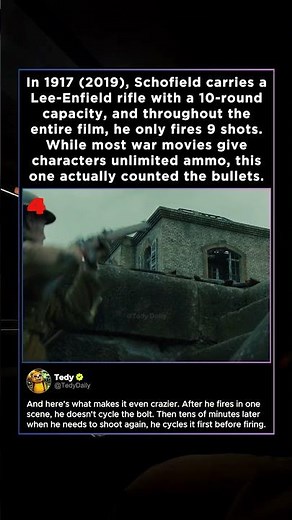 In 1917 (2019), Schofield carries a Lee-Enfield rifle with a 10-round capacity, and throughout the