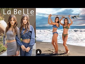 BEAUTIFUL TWIN MODELS - The Clements Twins - 14 years old - GREEN eyes