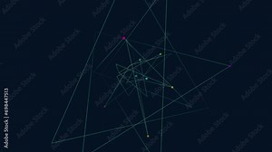 Abstract geometric pattern composed of intersecting lines and dots. The intricate design evokes visual interest and curiosity, offering an open-ended interpretation Stock Video