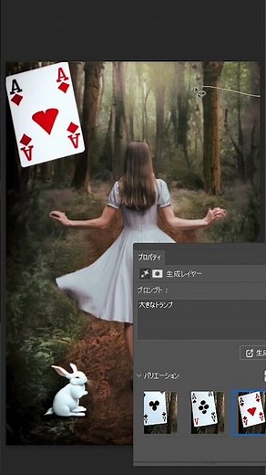 PhotoshopのAIを使った生成塗りつぶしで画像作成！