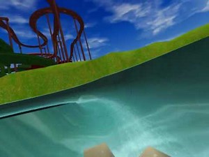 Roller Coaster Tycoon 3 (RCT3)- A very long waterslide!