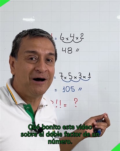 Cómo calcular el doble factorial de un número par e impar.#luiseduque #numerofactorial #matematicasdivertidas | Luis Eduque