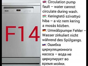 🔧 Miele Dishwasher Error F14 – How to Fix | Circulation Pump Fault | EN, HU, DE, RU | Help4Error