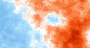 Generic Heat Cold Temperature Map 185. Computer generated map....