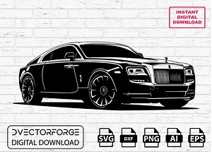 Rolls Royce SVG: Luxus Auto Vektor Clipart (digitaler Download) - Etsy.de