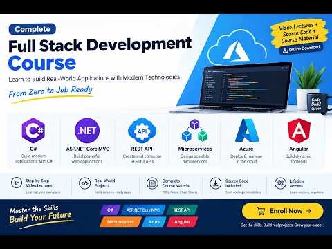 Complete .NET Full Stack Development Course – Become an Industry-Ready .NET Developer