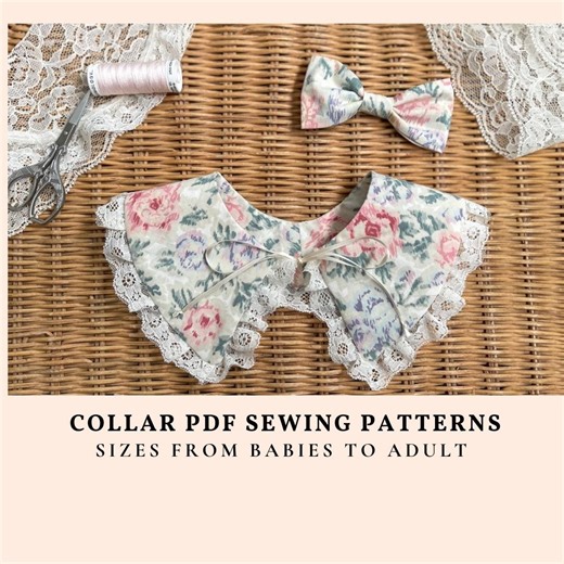 Detachable Removable Collar Sewing PDF Pattern | Lace & Ruffle Collar | Baby to Adult Sizes - Etsy
