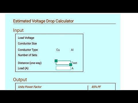 Electrical Calculation Excel Spreadsheet