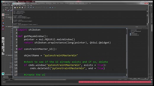 PySide UI Creation in Maya: Video Two