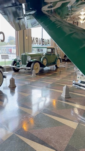 This Auburn 12-160A Coupe is only one of four known to exist 🙌 The twelve-cylinder line was introduced in 1932 and was a tremendous value being the least expensive twelve-cylinder automobile ever marketed. Turned heads with price in 32’ as it’s turning heads in bold green in 2025 🤩 | Auburn Cord Duesenberg Automobile Museum