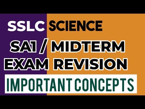 SSLC SCIENCE SA1/MIDTERM EXAM REVISION #sslc #sslcscience #sslc2025