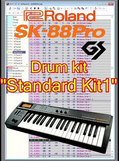 [GS音源]Roland SK-88Pro 生っぽいドラム音比較 #Shorts