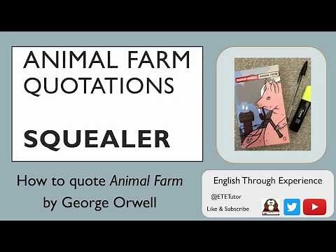 60 Seconds: Animal Farm Squealer great for GCSE English Literature!