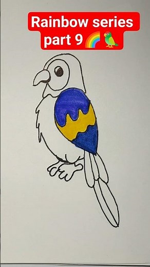 parrot coloring 🌈🎨 🦜#shortsfeed #shorts #ytshorts #shortvideo #drawing #coloring #soothing #parrot