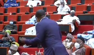 Senator Smart Adeyemi spitting fire while talking about insecurity on the floor of the Red Chamber in the National Assembly. #AFNEWS www.afnews.ng | All Facts Newspaper