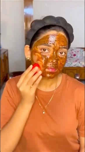 Tomato Facial at home#skincare #trending