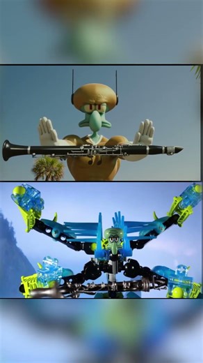 Spongebob as Lego Bionicles - Sponge Out of Water Reanimated Scene 347