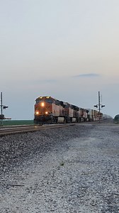 7169 leads one of the fastest freight trains I've ever seen! This BNSF Intermodal was heading east toward Princeville, IL on the evening of July 12, 2025. #trains #railroad #freighttrain #railway #FAST #sendit | Midwest Railroads