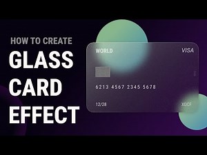 How to create glass card effect | Figma Tutorial