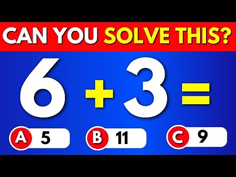 Can You Pass This Maths Quiz? ➕🧠➖ Level Easy | Addition and Subtraction | MATH QUIZ