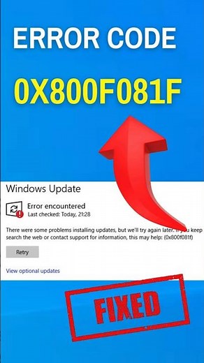Error 0x800f081f Stopping Your Update? Watch This! #shorts