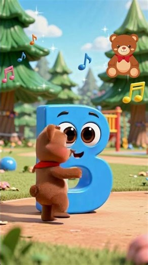 B for Bear 🐻 | ABC Phonics Song for Kids #Short learn Letter B | B for Bear | #Shorts