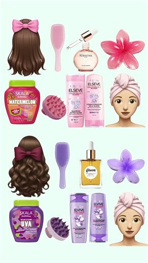 Pink Vs Purple Haircare Routine #pink #purple #hair #haircare #shorts #beauty #amazon