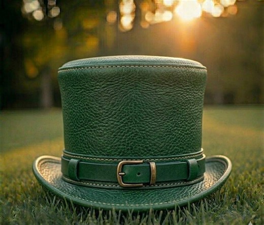 Handmade Green Leather Top Hat – Western Steampunk Festival Costume Hat - Etsy