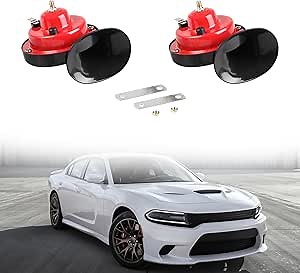 2PCS Super Loud Car Snail Horns, 12V 300DB Durable Car Horn Kit, High Low Tone Universal Waterproof Car Air Electric Snail Horn, Automotive Accessories for Car, Motorcycle, Truck, Bike, Boat