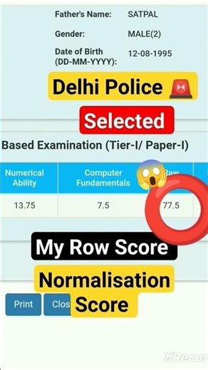 DELHI POLICE SCORE CARD ♦️ OUT 😱 SSC NA DIYA 5+ NORMILAGAation #sscboard #cpo #delhipolice #moti ji