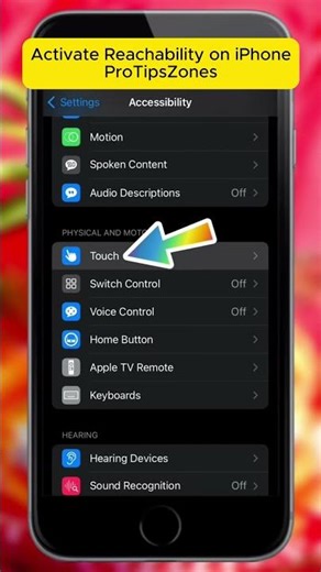 Activate Reachability on iPhone