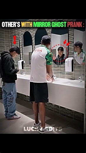 Others mirror ghost prank vs this one🔥😱