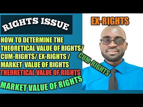 Theoretical Value of Rights//Cum-Rights//Ex-Rights//Rights Issue// Market Value of Rights