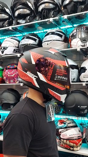 SEC Pilot Elios Red Modular Dual Visor Helmet | MotoMouse